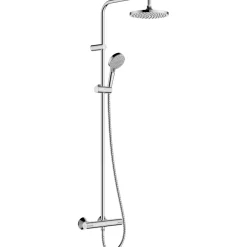 Hansgrohe Regendouche Vernis Blend - Met Thermostatische Kraan - Chroom - Rond - Met Handdouche - 15cm hartafstand - 2-straals - Waterbesparend