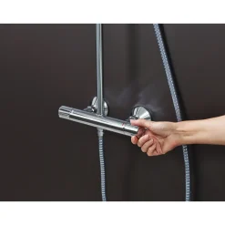 Hansgrohe Regendouche Vernis Blend - Met Thermostatische Kraan - Chroom - Rond - Met Handdouche - 15cm hartafstand - 2-straals - Waterbesparend