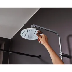 Hansgrohe Regendouche Vernis Blend - Met Thermostatische Kraan - Chroom - Rond - Met Handdouche - 15cm hartafstand - 2-straals - Waterbesparend