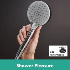 Hansgrohe Regendouche Vernis Blend - Met Thermostatische Kraan - Chroom - Rond - Met Handdouche - 15cm hartafstand - 2-straals - Waterbesparend