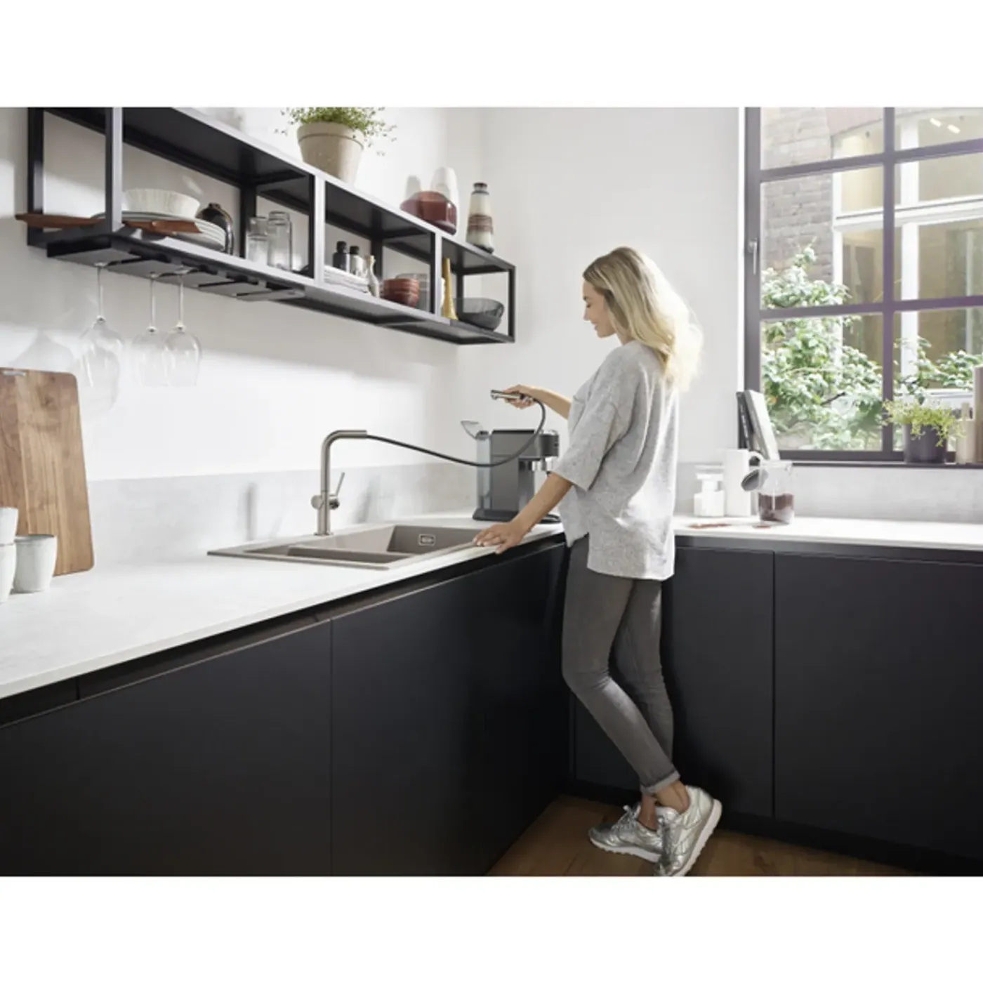 Hansgrohe Talis M54 - 1 Greeps Keukenmkr - 270 Met Uittrekbare Uitloop - Mat Zwart