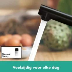 Hansgrohe Zesis M33 - Eengreeps Keukenmengkraan - 150 - 1jet - Mat Zwart