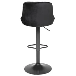 Happy Garden Barkruk Robin Zwart Fluweel Set Van 2