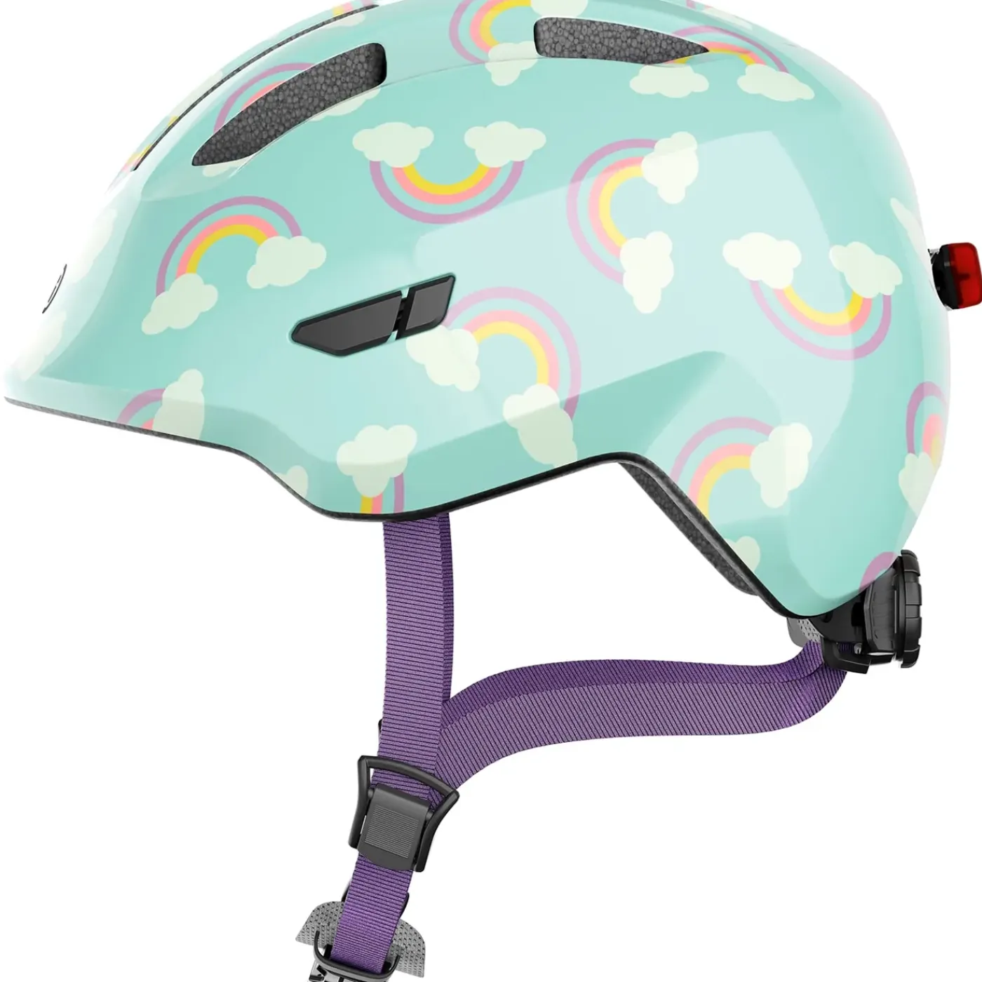 Kinderen Tormino Helm Smiley 3.0 LED blue rainbow S 45-50cm