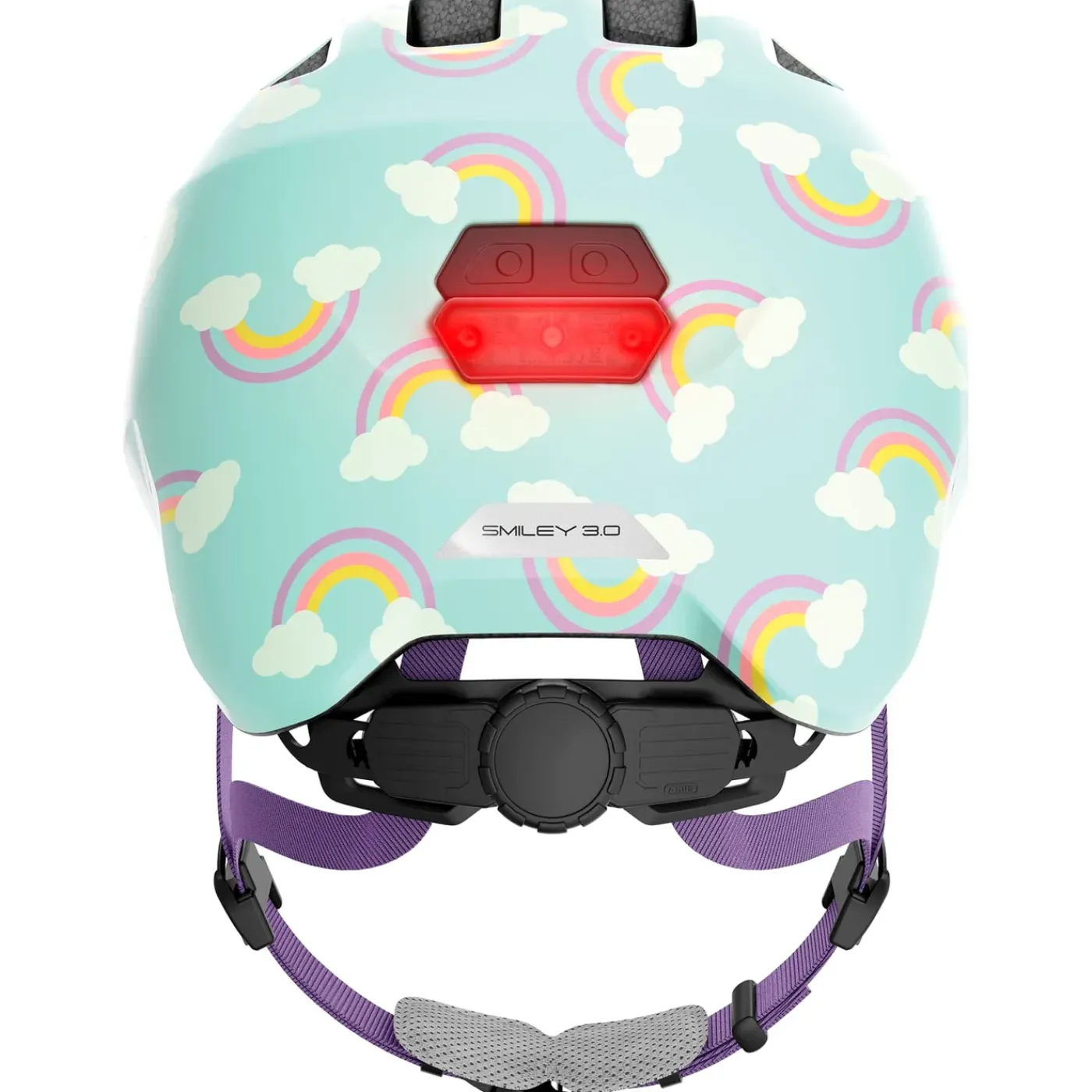 Kinderen Tormino Helm Smiley 3.0 LED blue rainbow S 45-50cm