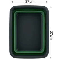HEM Afwas Set - Afwasbak 8l - Bamboe Afwasborstel - Groene Afdruipmat