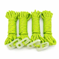 Hem Fluorescerende Scheerlijnen - Tentlijnen 4 Stuks - Reflecterend