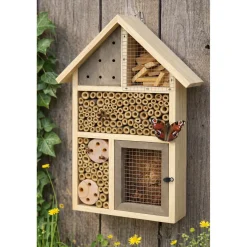 HEM Insectenhotel Hout 37 Cm Grijs – Bijenhotel & Insectenhuis – Grenenhout