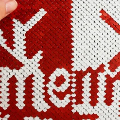 HEM Kerst Kussens Set Van 2 Met Vulling - 40x40 Cm Rood Wit - Fluweel Kerstversiering