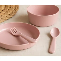 Hem Serviesset 24-delig - Picknickset Voor Camping Roze - Bestekset