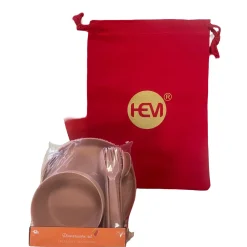 Hem Serviesset 24-delig - Picknickset Voor Camping Roze - Bestekset