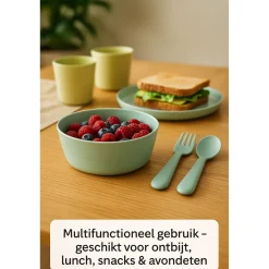HEM Serviesset 24-delig - Picknickset Voor Camping Groen - Bestekset