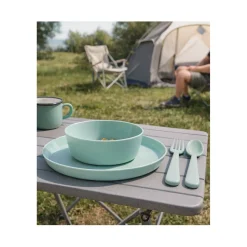 HEM Serviesset 24-delig - Picknickset Voor Camping Groen - Bestekset