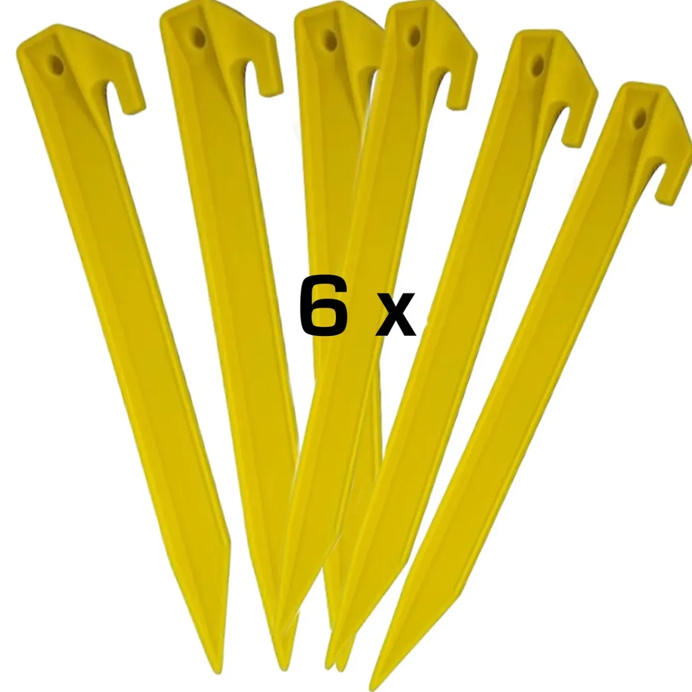 HEM Tentharingen Set Van 6 - Gele Abs Grondpennen 23 Cm Met V-punt Verwerk