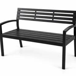 Hem Tuinbank Staal Zwart - 2 Persoons - Weerbestendig - Tuin Balkon Terras