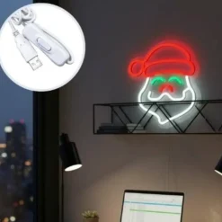 HEM Wandlamp Neon Kerstman - Multicolour - Kerstversiering - Kerstverlichting