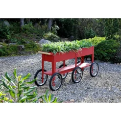 Herstera Garden Plantenbak Hg08937901 - Bloembak - 150 X 35 X 80 Cm - Rood