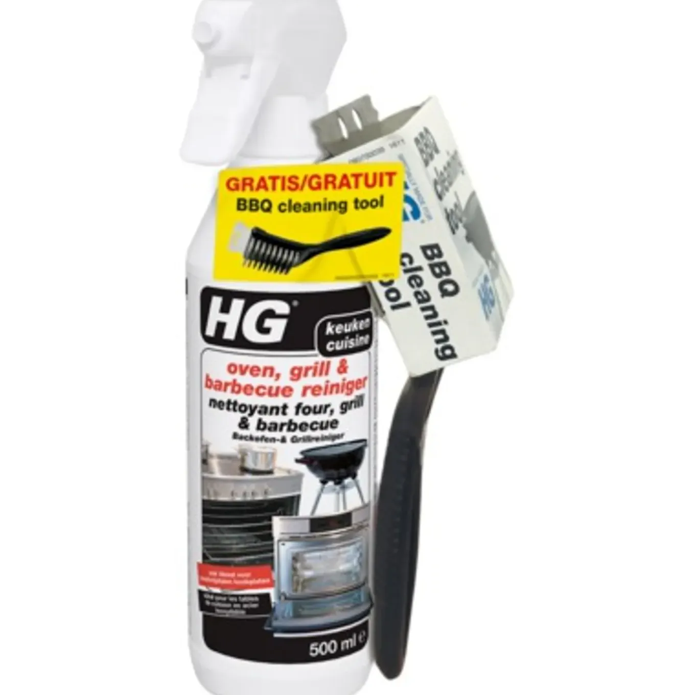 HG Ovenreiniger Oven, Grill & Barbecue - Met Borstel - 500ml