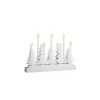 HI Kerstdecoratie Silhouet - Verlicht Met Led Sterren - 32 Cm - Wit