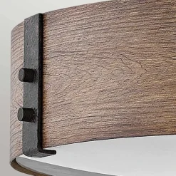 Hinkley Led Plafond Buitenlamp Sawyer - 3x E27 Max 40w - Sequoia Wood Effect With Rust Iron Accents