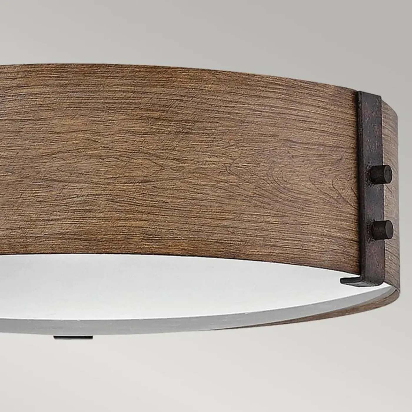 Hinkley Led Plafond Buitenlamp Sawyer - 3x E27 Max 40w - Sequoia Wood Effect With Rust Iron Accents