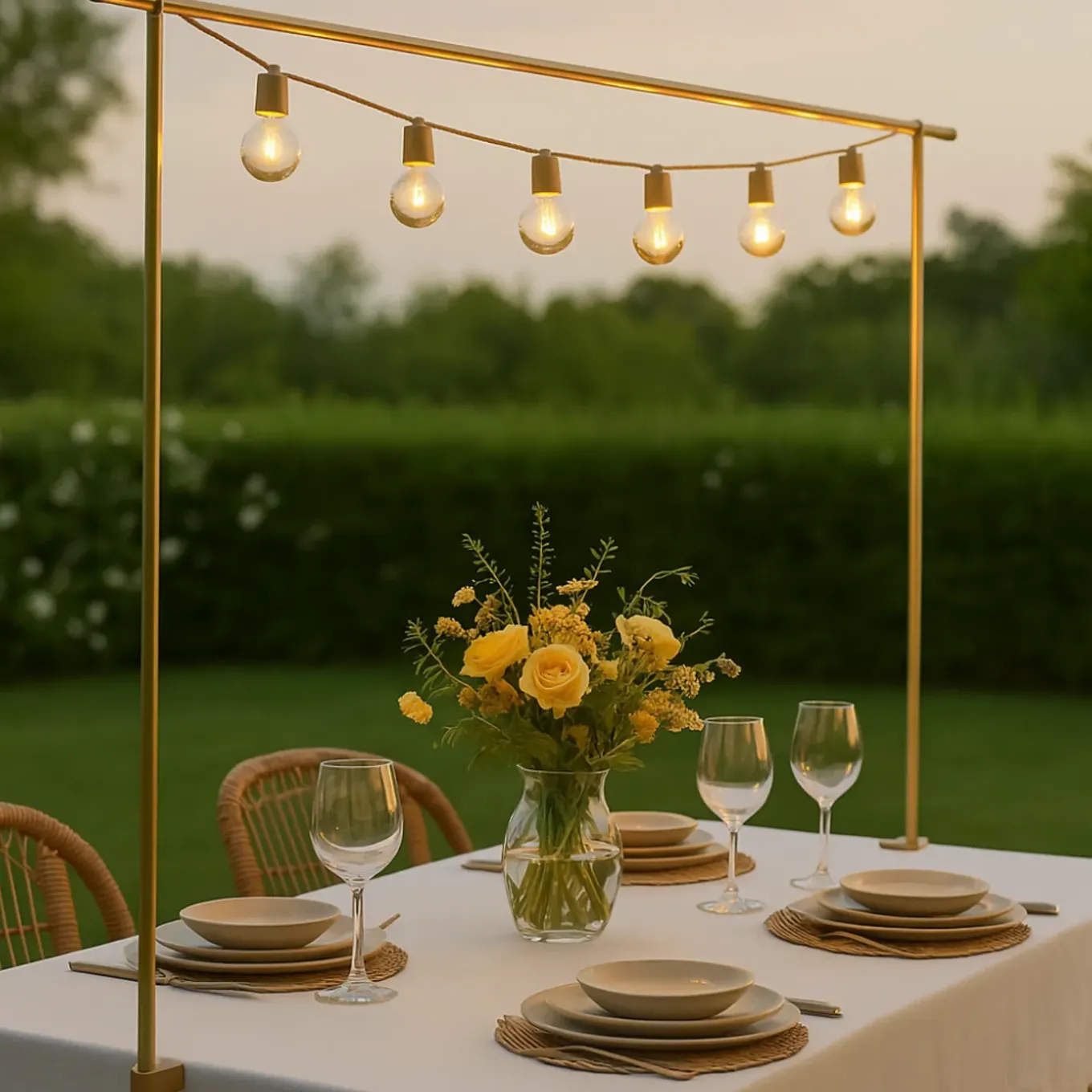 Hixa Decoratieframe Tafelklem Decoratie Goud Verstelbaar 135 Tot 250 Cm Metaal