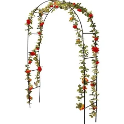 Hixa Rozenboog 240x140cm Klimboog Tuindecoratie Tuinafscheiding Klimplantgeleider Metalen Frame...