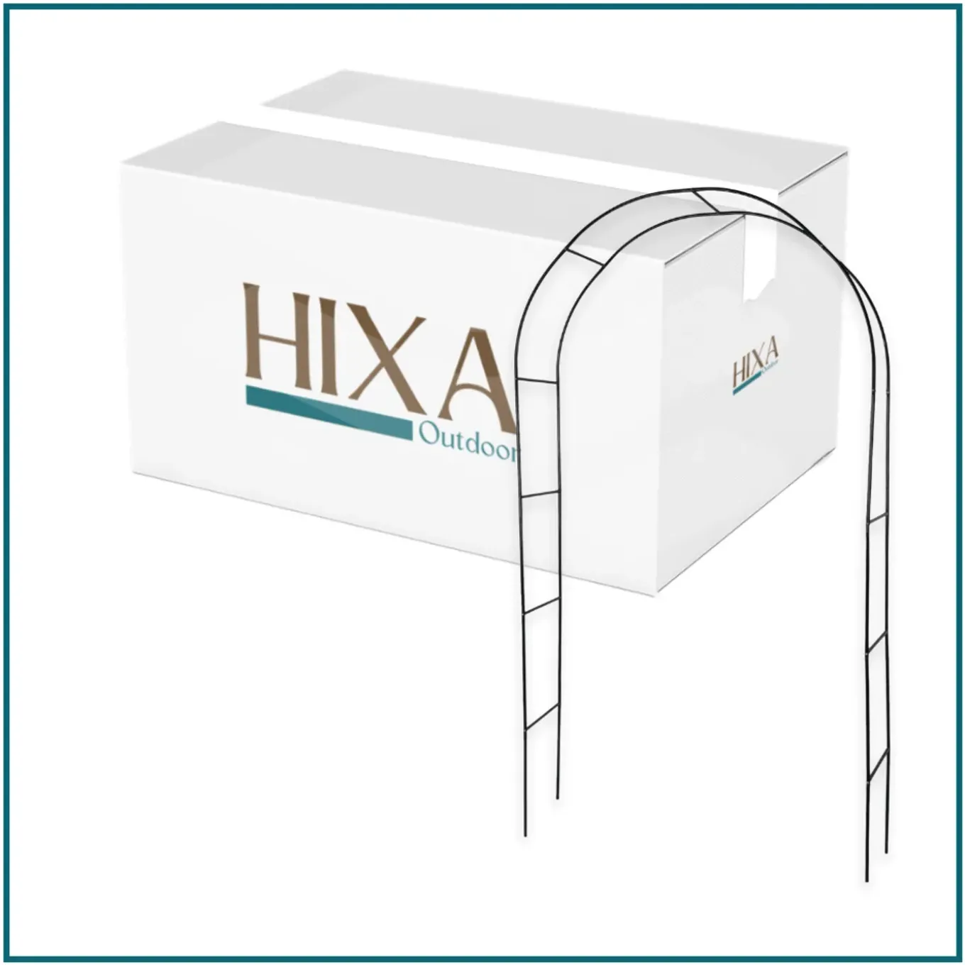 Hixa Rozenboog 240x140cm Klimboog Tuindecoratie Tuinafscheiding Klimplantgeleider Metalen Frame...