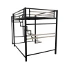 H&j - Bed Hoogslaper Met Trap Van Metaal -lena - 140 X 200 Cm - Zwart