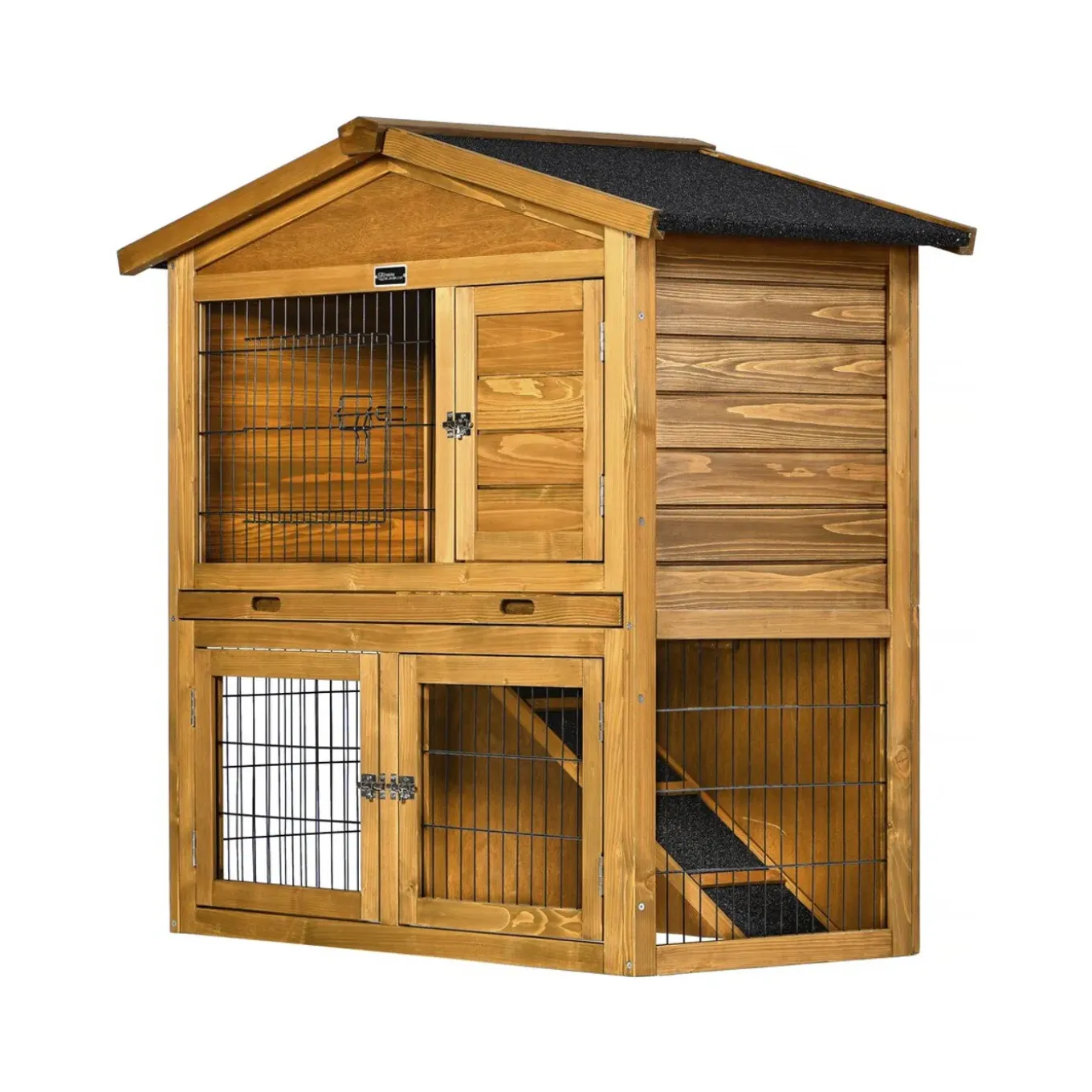 H&j - Houten Hok -noisette - 102 X 55 X 100 Cm - Bruin