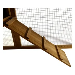 H&j - Kippenhok Hout Met Nestkast -clochette - Bruin - Kastanjebruin