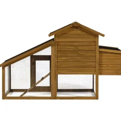 H&j - Kippenhok Hout Met Nestkast -clochette - Bruin - Kastanjebruin