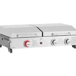 Habitat et Jardin H&j - Plancha Gasbarbecue En Plancha -flamo - 3 Branders - Grijs