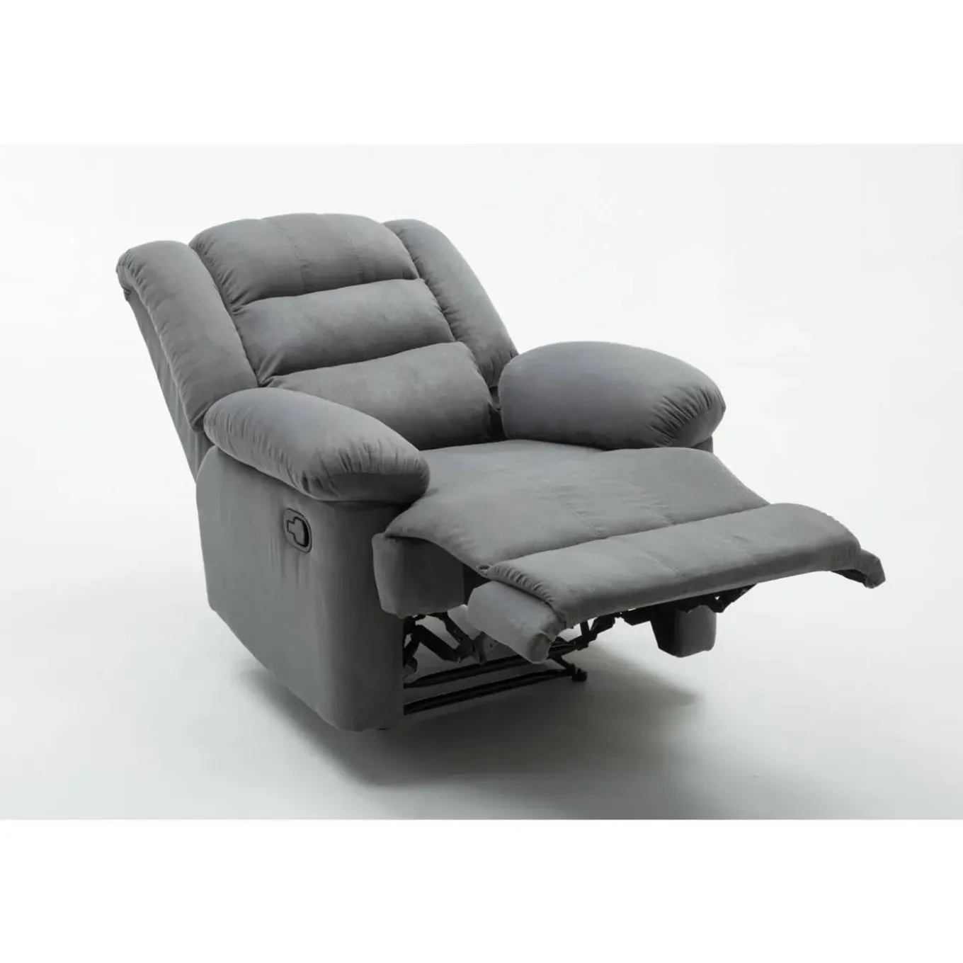 H&j - Relaxfauteuil Relaxstoel Verstelbaar -buckingham - 85 X 93 X 100 Cm - Grijs Lichtgrijs