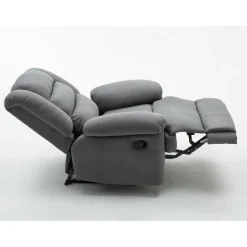 H&j - Relaxfauteuil Relaxstoel Verstelbaar -buckingham - 85 X 93 X 100 Cm - Grijs Lichtgrijs