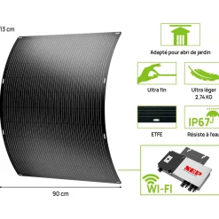 H&j - Set Van 2 Flexibele Plug & Play Zonnepanelen - 400w -urban Center - Zwart