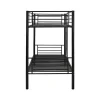 H&j - Stapelbed Twee Eenpersoonsbedden Metaal -adam- Inclusief Lattenbodem - 90 X 190 Cm - Metaal -
