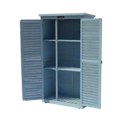 H&J - Tuinkast Houten Tuin Berging -space - 87 X 46,5 X 160 Cm - Blauw Hemelsblauw