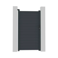 Habitat et Jardin H&j - Tuinpoort Tuindeur Aluminium -marc - 101,2 X 180,9 Cm - Grijs
