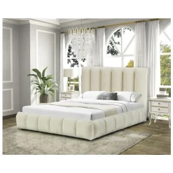 H&j - Tweepersoonsbed Met Opbergruimte Bed 160 X 200 Cm -annie - Beige - Lichtbruin
