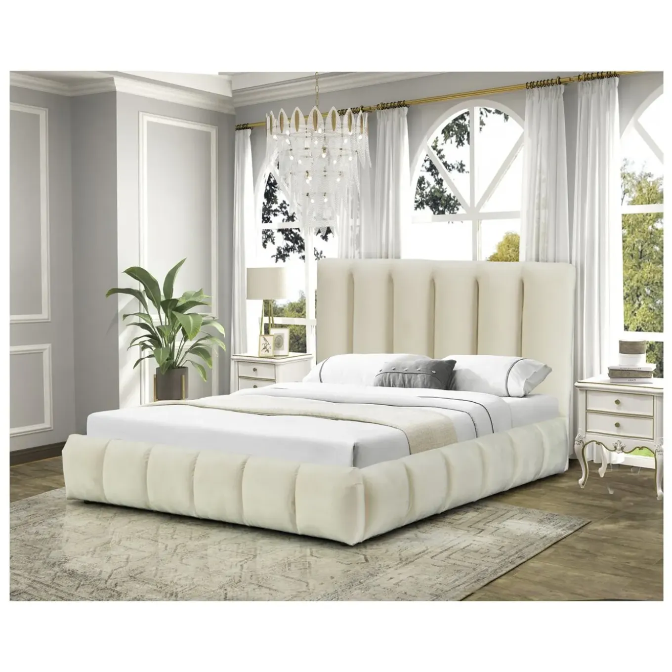 H&j - Tweepersoonsbed Met Opbergruimte Bed 160 X 200 Cm -annie - Beige - Lichtbruin