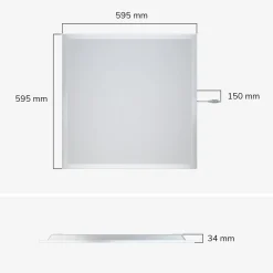 HOFTRONIC - Led Paneel - 60x60 Cm - 36w 4860lm - 4000k Neutraal Wit - Flikkervrij - Ugr19 - Ip20
