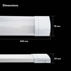 HOFTRONIC - 2x - Led Batten - 18w 6400k 2520lm Niet Dimbaar Ip20
