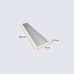 Homecare Innovation - Drempelvervanger - Metaal - 3 X 100 X 1000 Mm - Aluminium