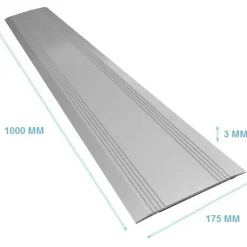 Homecare Innovation - Drempelvervanger - Metaal - 3 X 175 X 1000 Mm - Aluminium
