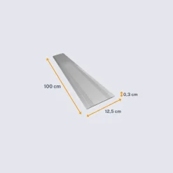 Homecare Innovation - Drempelvervanger - Metaal - 3 X 125 X 1000 Mm - Aluminium