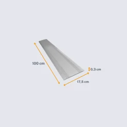 Homecare Innovation - Drempelvervanger - Metaal - 3 X 125 X 1000 Mm - Aluminium