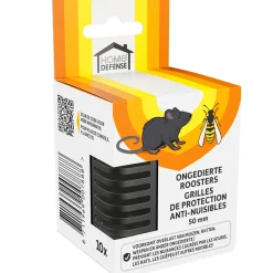 HOME DEFENSE Stootvoegrooster - Tegen Ratten en Muizen - 10 stuks - 50mm