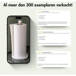 Home 3D - Keukenrolhouder Basic - Beukenhout - Wit