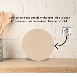 Home 3D - Keukenrolhouder Basic - Beukenhout - Beige